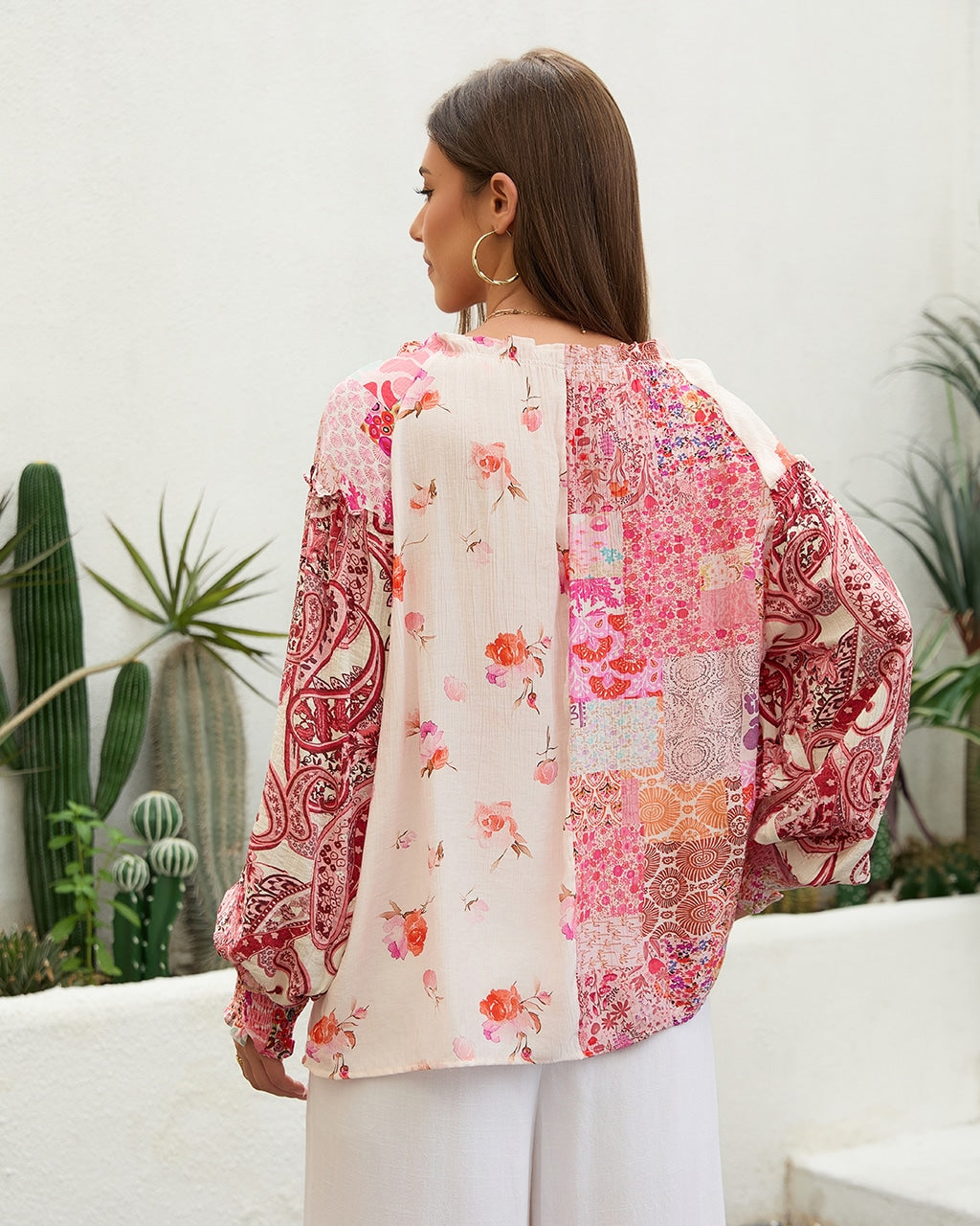 Women’s Patchwork Floral Shirt