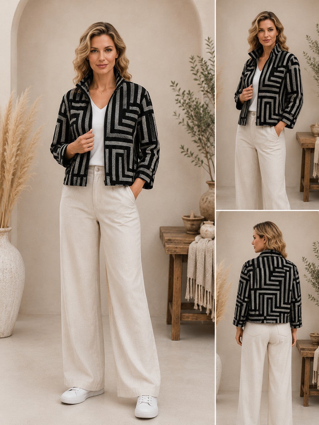 Handmade Reversible Cotton Statement Jacket SIZE 14 – One of a Kind Artisan Jacket