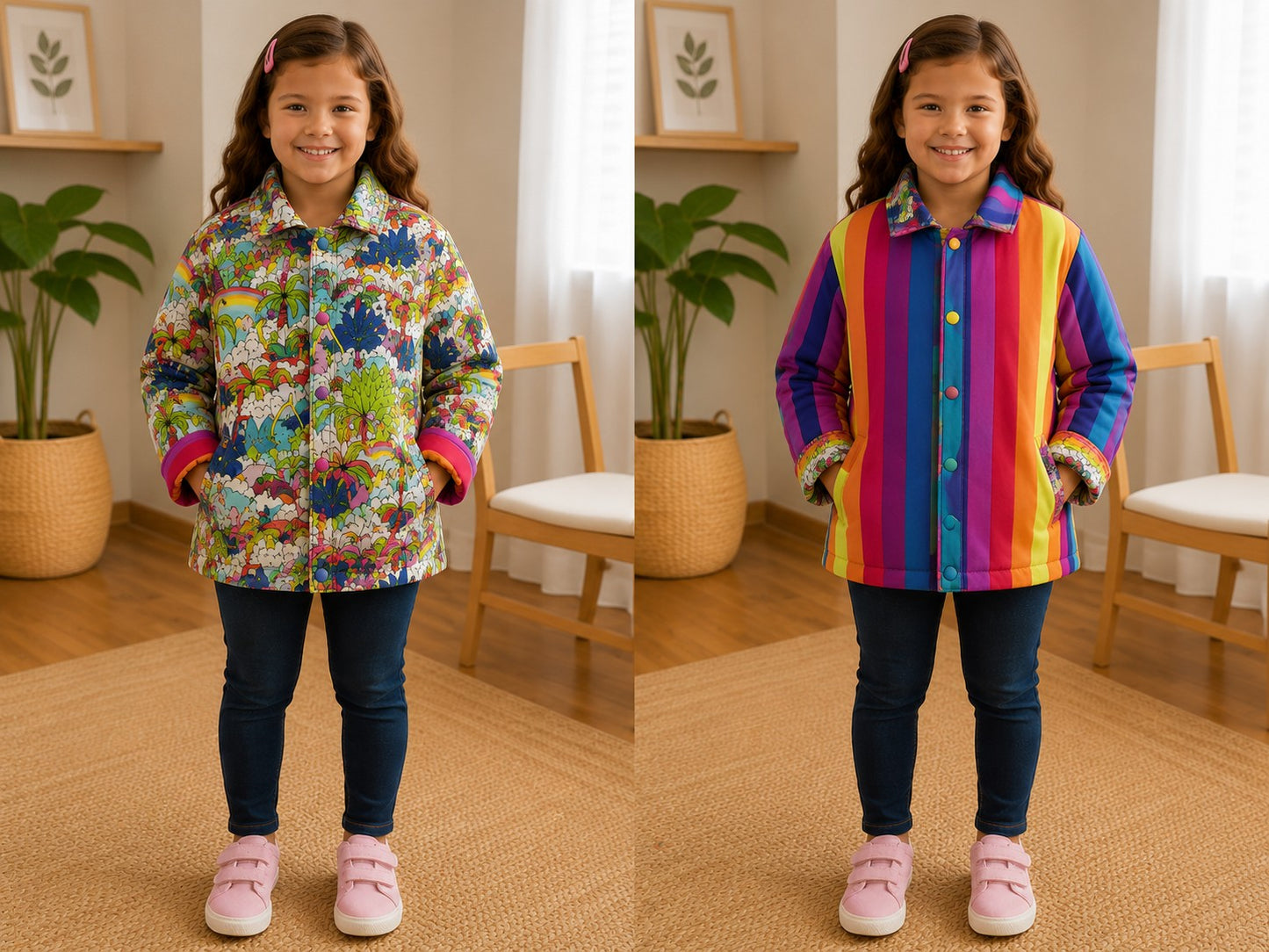 6yr Thong | Handmade Reversible Kids Cotton Jackets | One of a Kind Jackets | Locally Made Australia