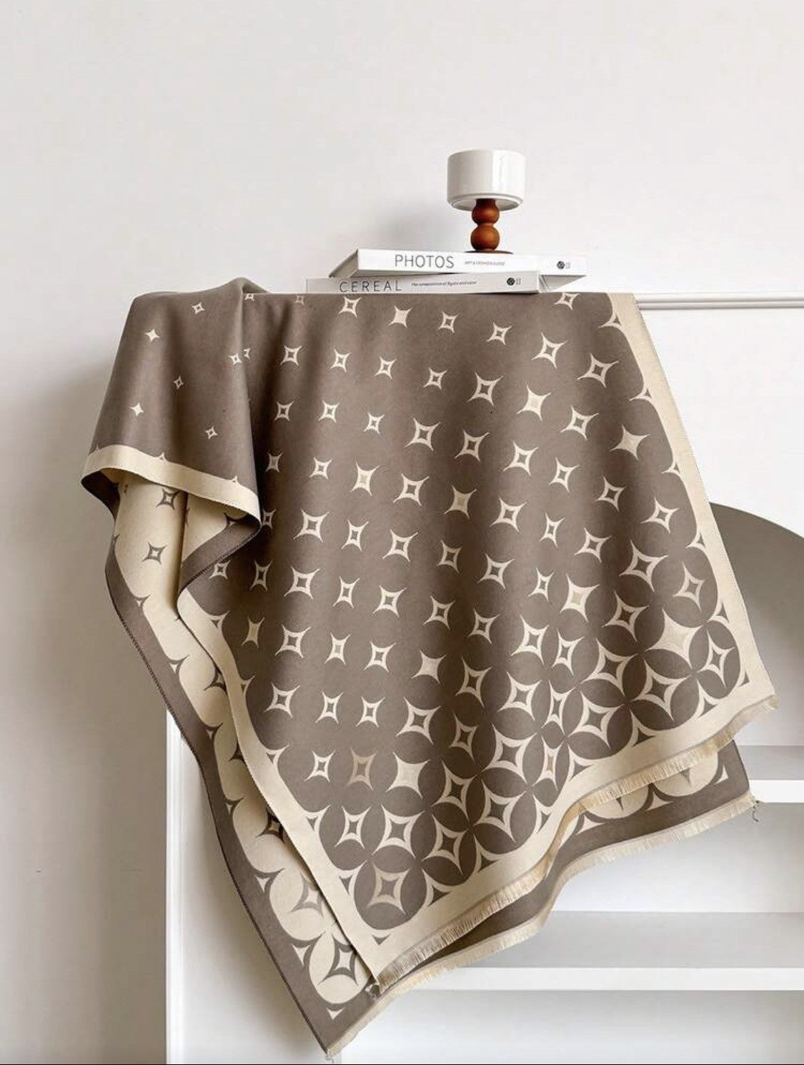 Faux Cashmere Reversible Scarf | Women’s Neutral Luxe Soft Wrap