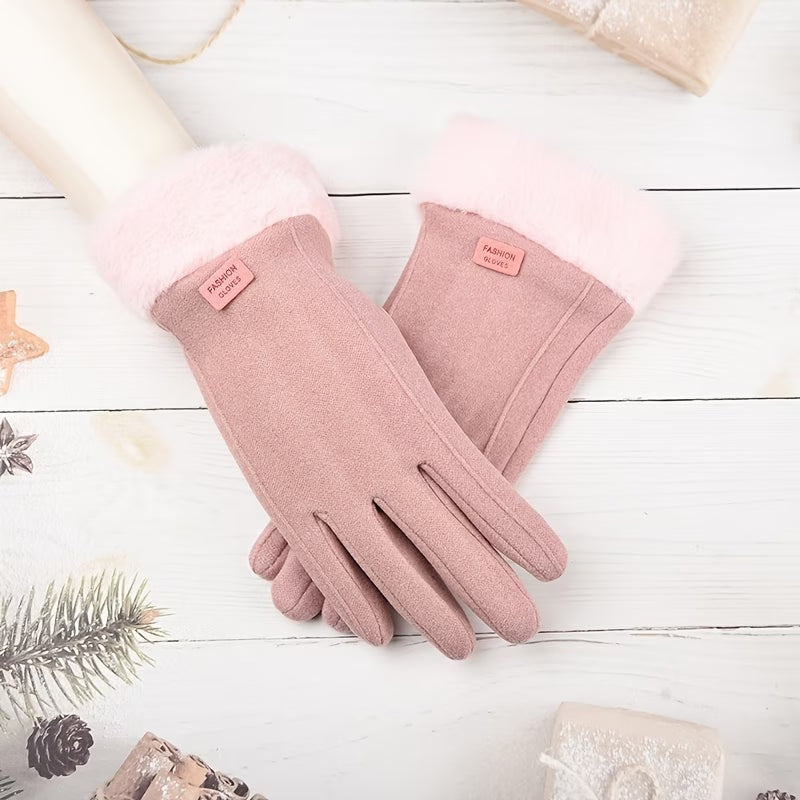 Faux Fur Winter Gloves