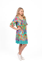 Load image into Gallery viewer, Hannah Tunic Boho Short Sleeve VM3 TURQ