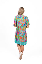 Load image into Gallery viewer, Hannah Tunic Boho Short Sleeve VM3 TURQ