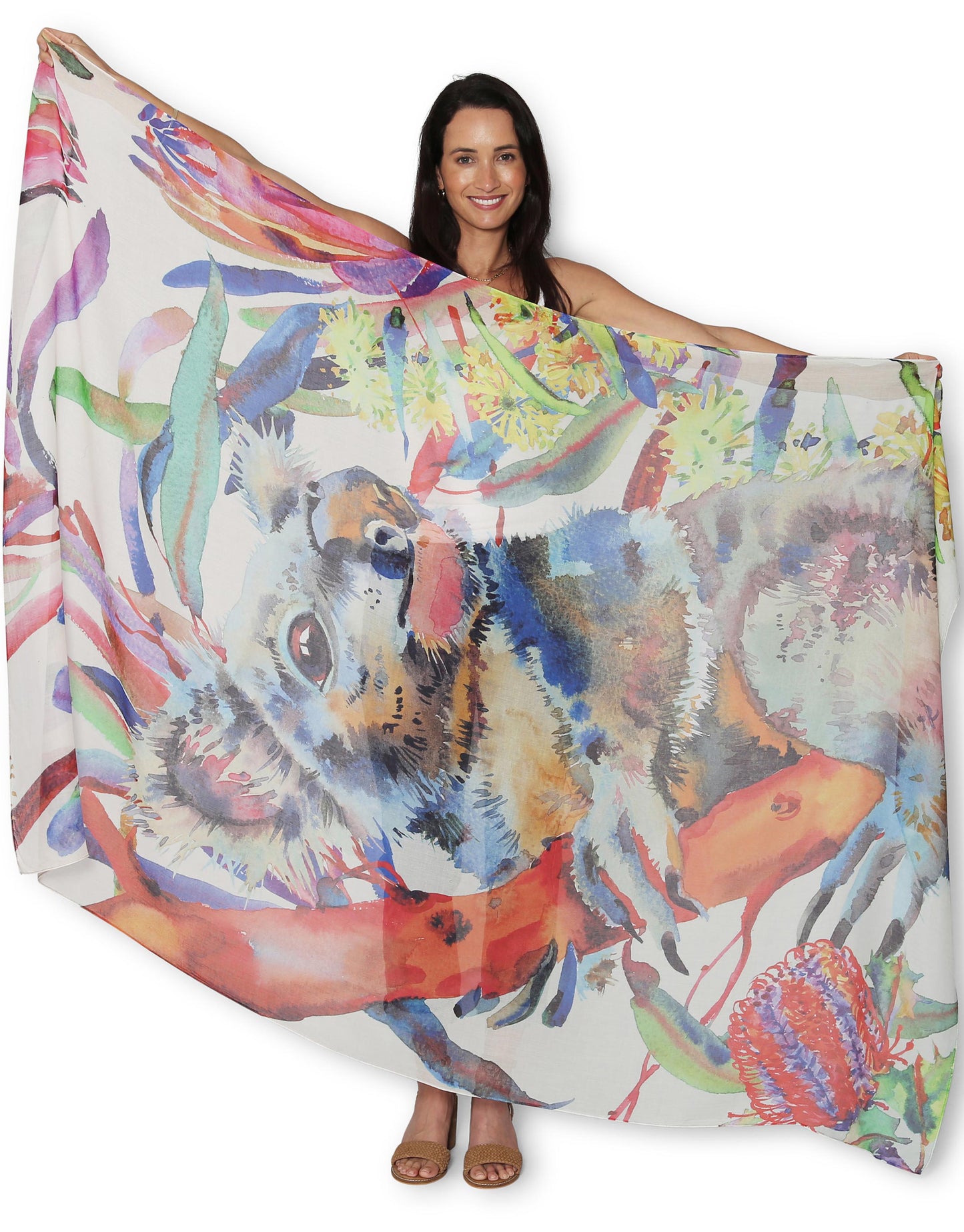 Bushfire Koala 200x130 Viscose - Modal Scarf/Sarong