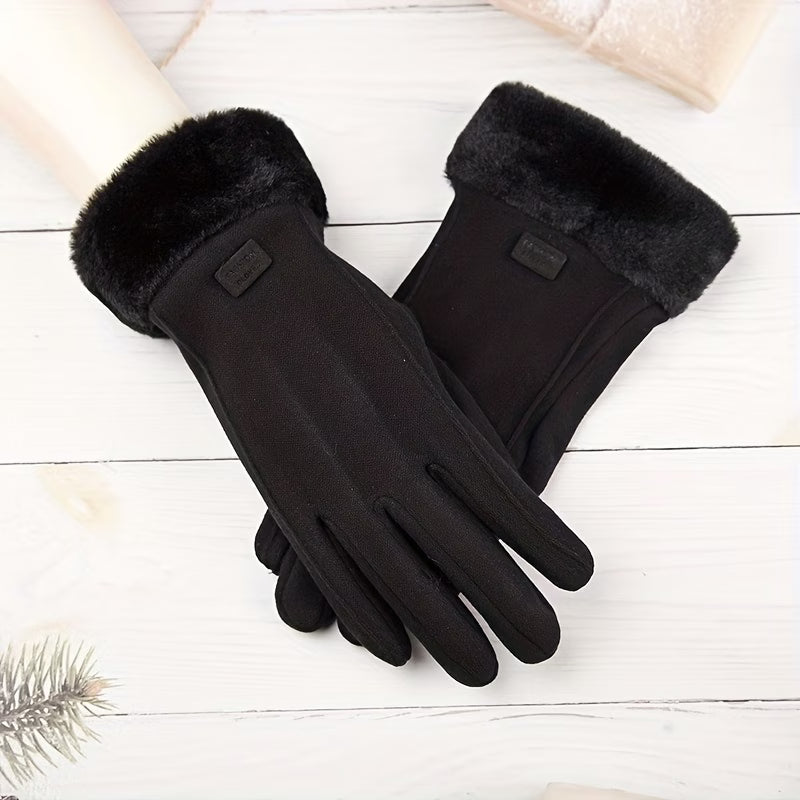 Faux Fur Winter Gloves
