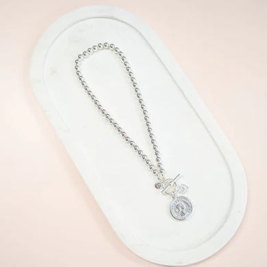 Limited Edition | SHORT | Silver Beads & Coin Necklace