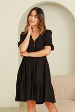 Load image into Gallery viewer, Lyra Black Mini Dress