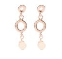 FINE ROSE GOLD & PINK EARRING