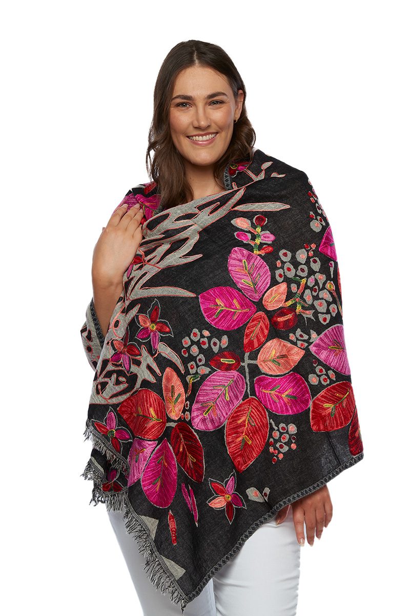 Embroidered Wool Scarves
