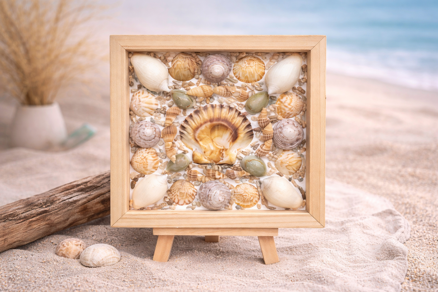 Coastal Shell Frame – Natural Tones