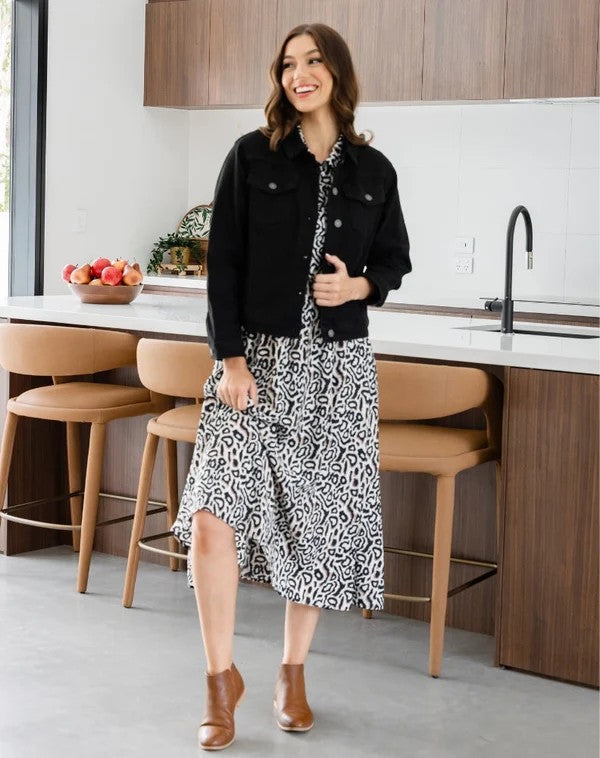 Frankie Denim Jacket Black | Women’s Classic Denim Jacket
