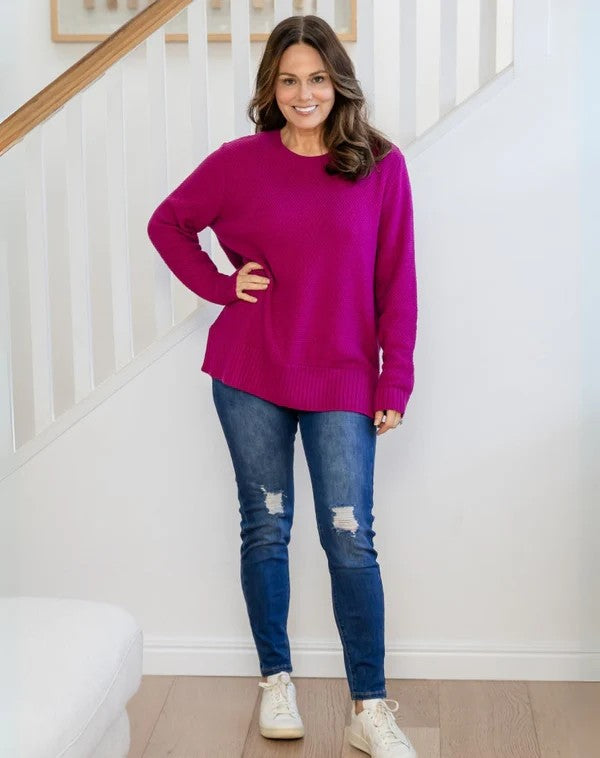 Maple Knit Collection - Plum - womens jumper