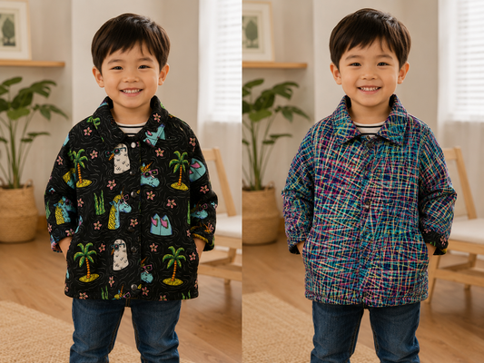 3yrs Unicorns | Handmade Reversible Kids Cotton Jackets | One of a Kind Jackets | Locally Made Australia