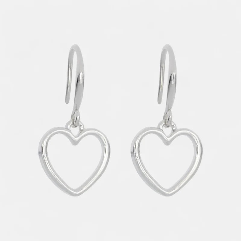 Fine | Stunning Silver Hook Heart Earring