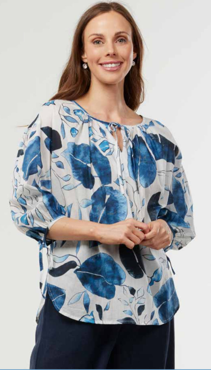 Blue Foliage Blouse  Portobello Australia PS_2404