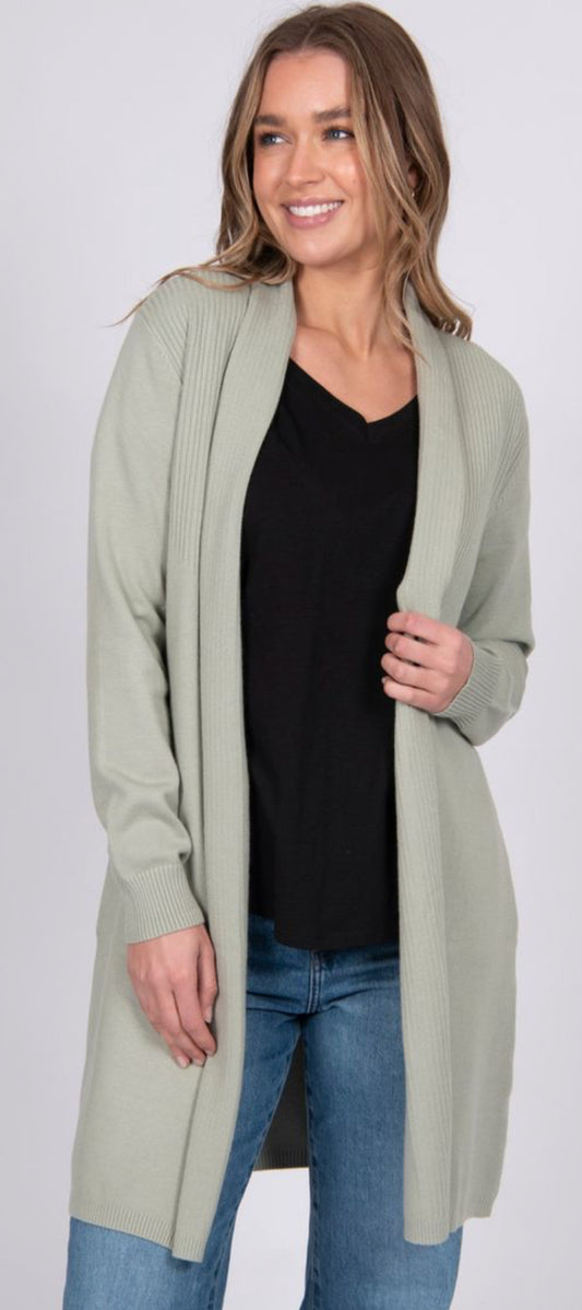 Sage Long Cardi