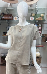Taupe Linen Shirt