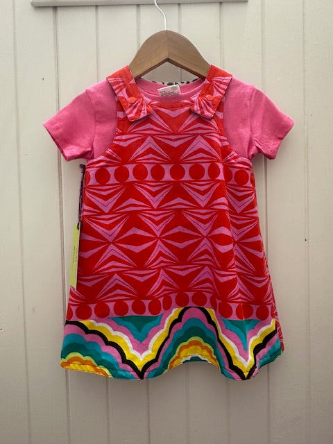 1yr Ruby Red/Black White Lion REVERSABLE Dress