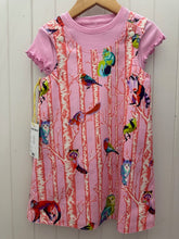 Load image into Gallery viewer, 3yr Pink animals/coloured Hearts REVERSABLE Dress