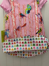 Load image into Gallery viewer, 3yr Pink animals/coloured Hearts REVERSABLE Dress