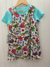 Load image into Gallery viewer, 3yr Butterflies/Coloured stars Diamands REVERSABLE Dress