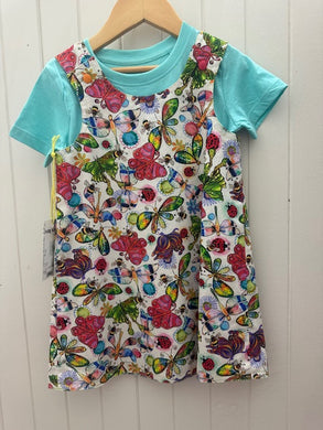 3yr Butterflies/Coloured stars Diamands REVERSABLE Dress