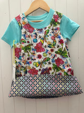Load image into Gallery viewer, 3yr Butterflies/Coloured stars Diamands REVERSABLE Dress