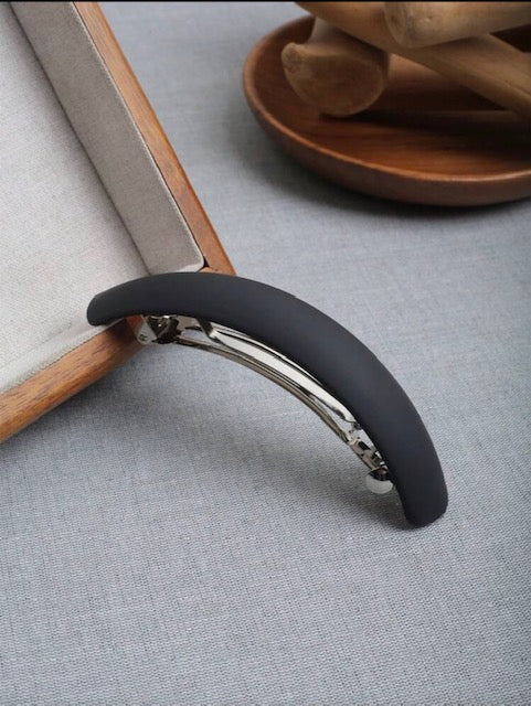 Luna Matte French Hair Barrette – Minimalist Collection