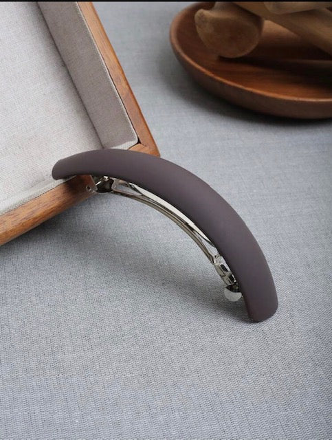 Luna Matte French Hair Barrette – Minimalist Collection
