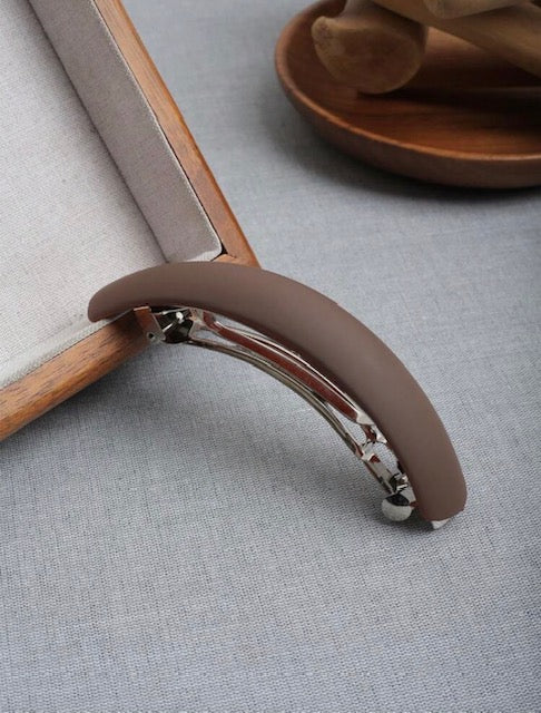 Luna Matte French Hair Barrette – Minimalist Collection