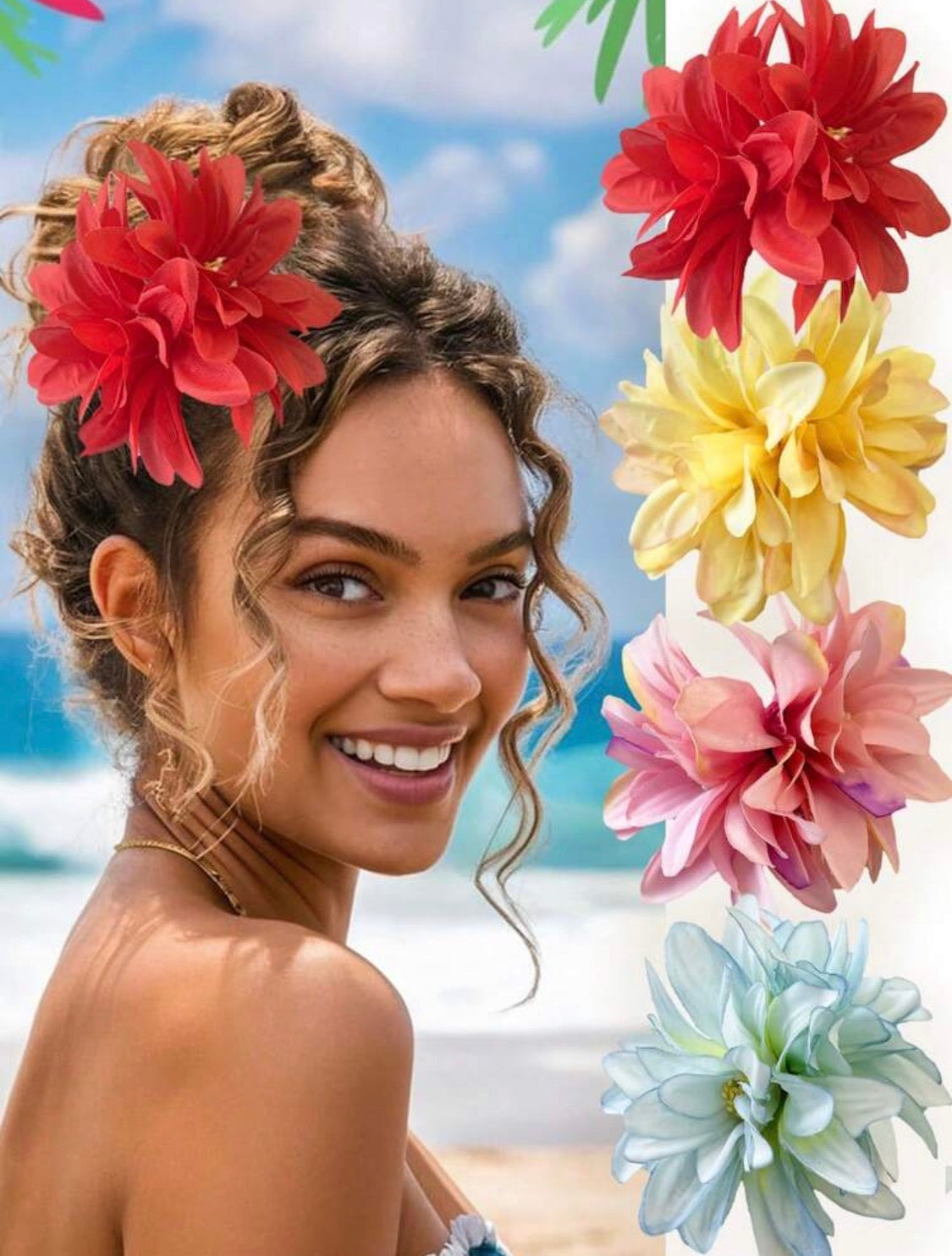 Aloha Tropical Flower Hair Clip – 11.5cm
