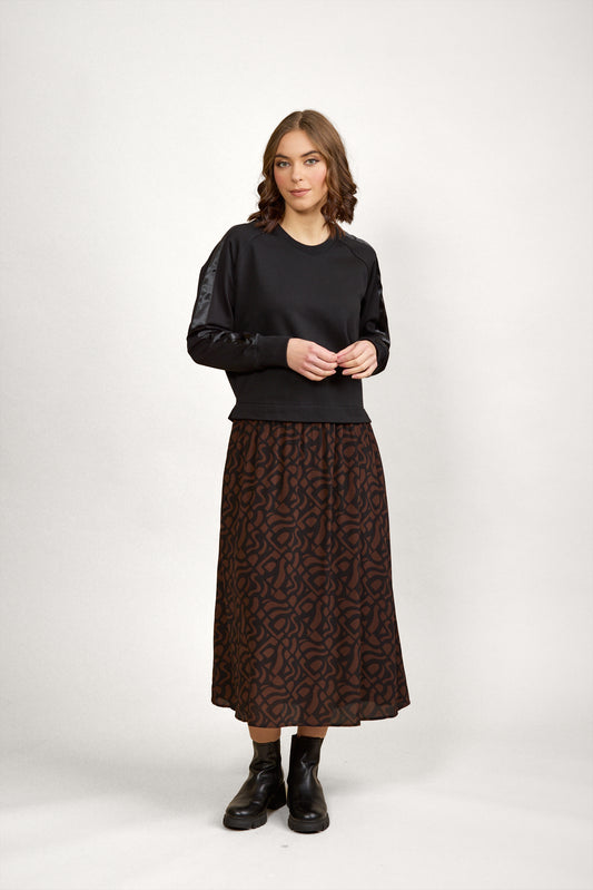 Rebel Dress  Black/Mocha