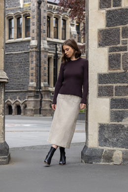 Luxe Sweater Chocolate/Black