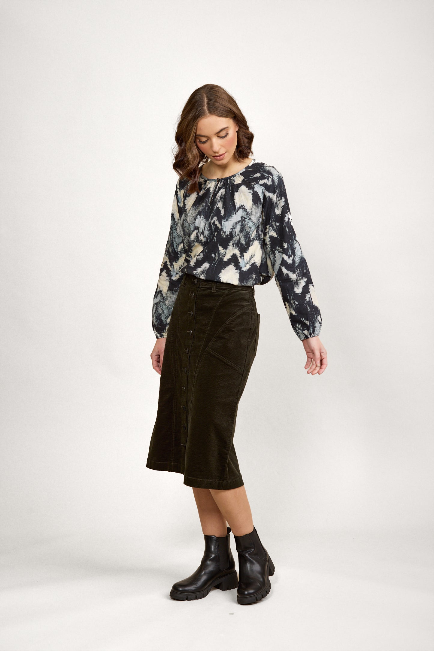 Koa Cord Skirt   HUNTER