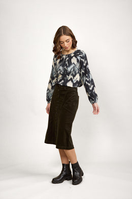 Koa Cord Skirt   HUNTER
