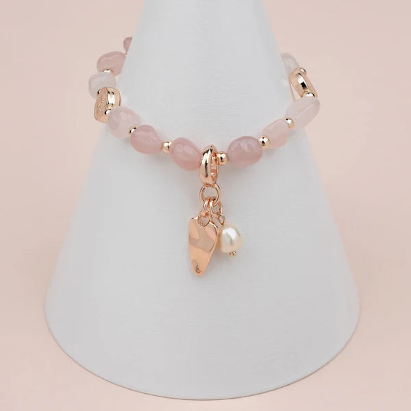 Rose Gold & Rose Quartz Bracelet