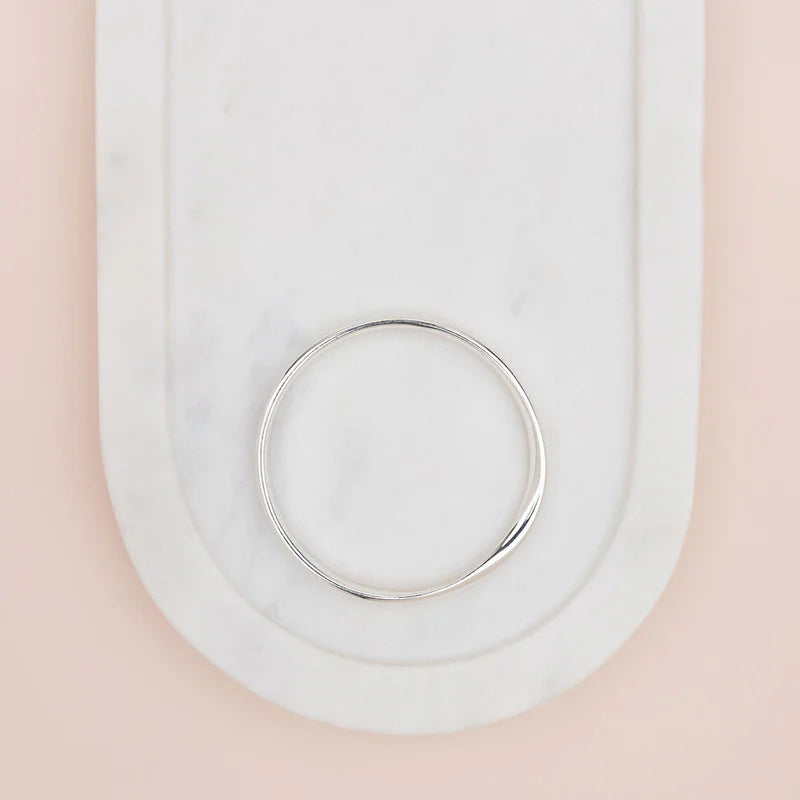 Silver Twisted Bangle