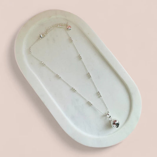 SHORT | Silver Single Ball Necklace