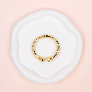 Yellow Gold Plated with Metal Ends Bangle