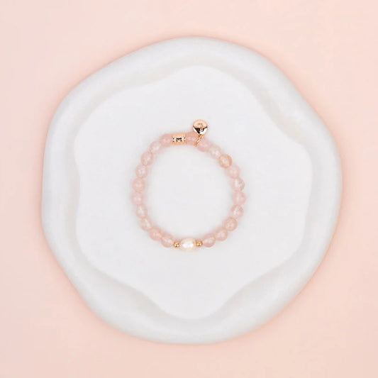 Rose Quartz & Pearl Bracelet