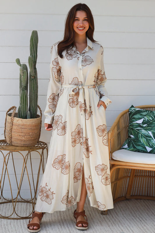 Floral Maxi Dress - Womens Dress