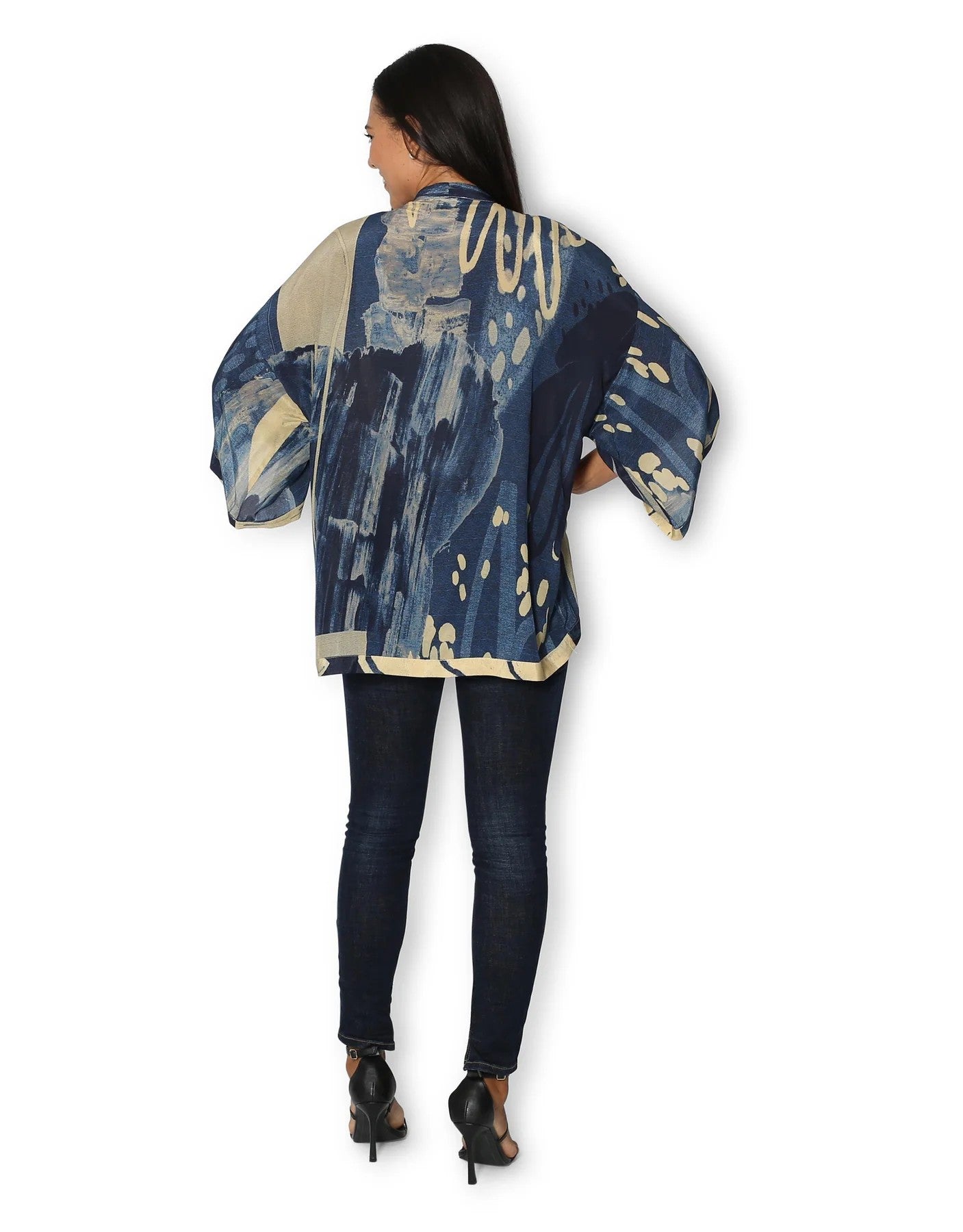 An Evening in Portugal Silk Kimono by Oana Soare