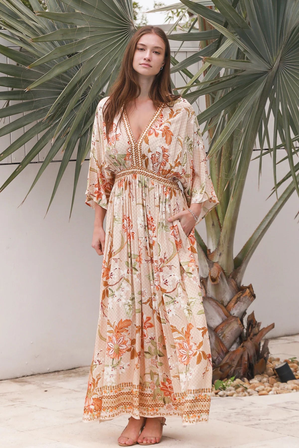 Charleigh 2 -Exclusive Floral Print Boho Maxi Dress- Womens Maxi Dress