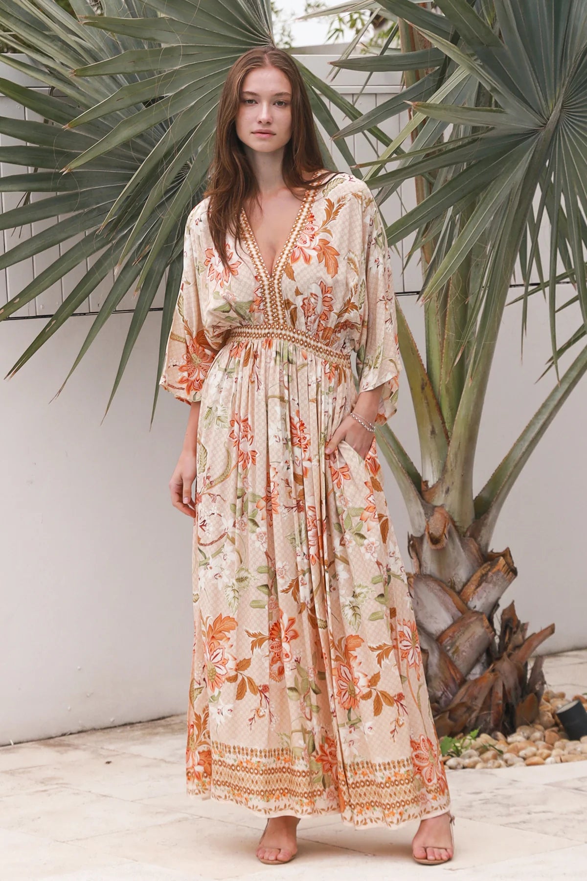 Charleigh 2 -Exclusive Floral Print Boho Maxi Dress- Womens Maxi Dress