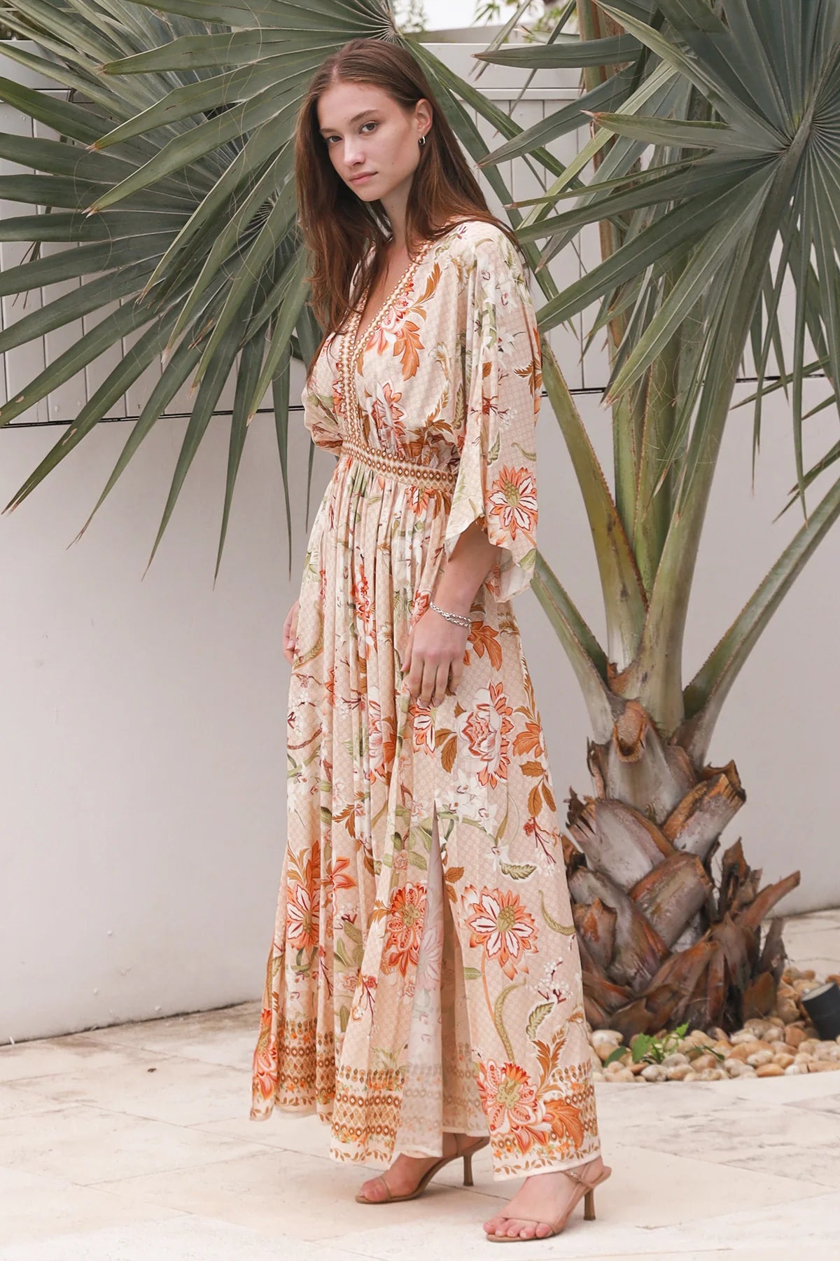 Charleigh 2 -Exclusive Floral Print Boho Maxi Dress- Womens Maxi Dress