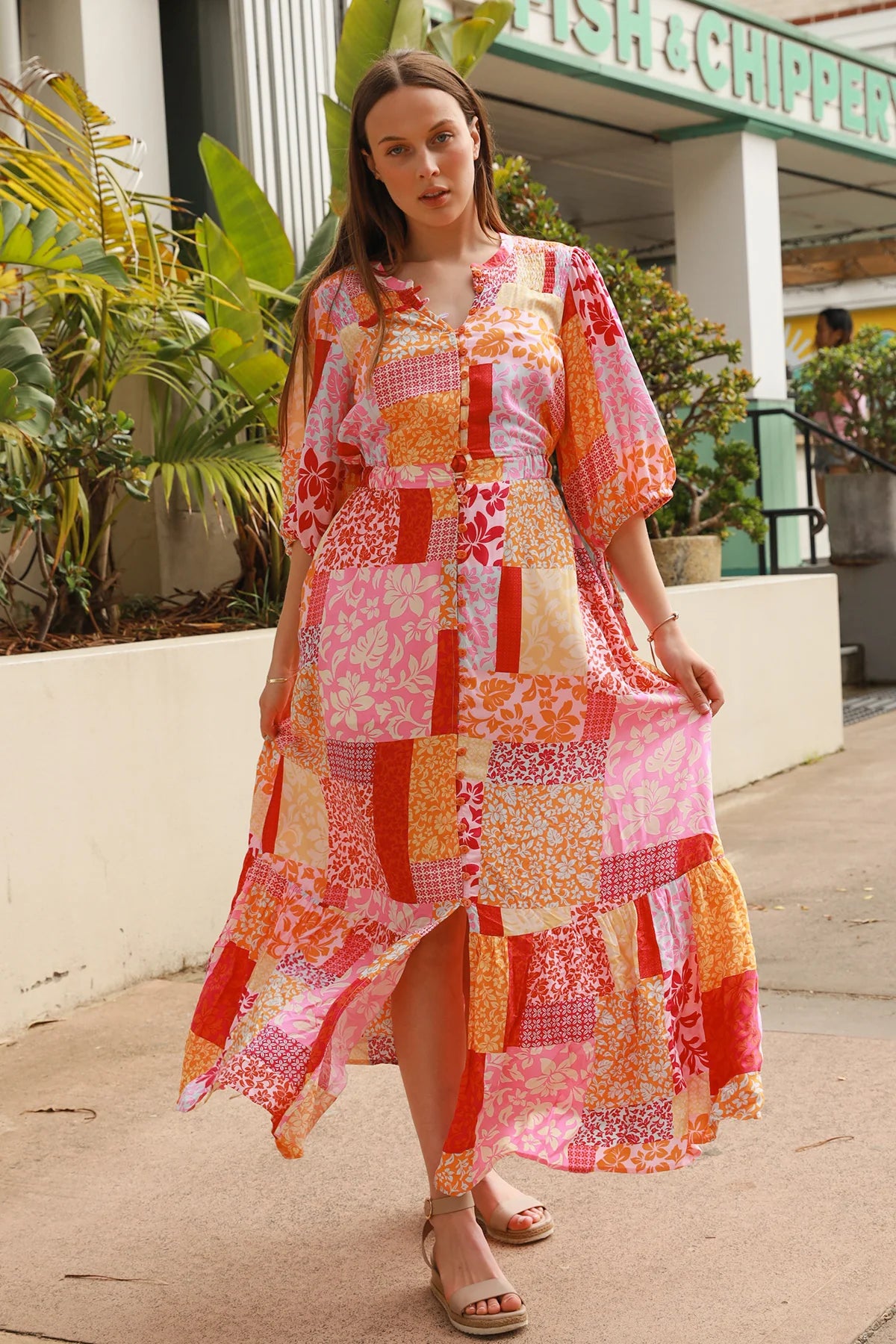 Ruby 1/2 Sleeve Maxi Dress