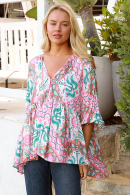 Caroline Top Luca Pink