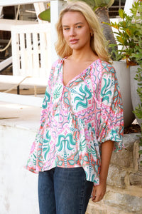 Caroline Top Luca Pink
