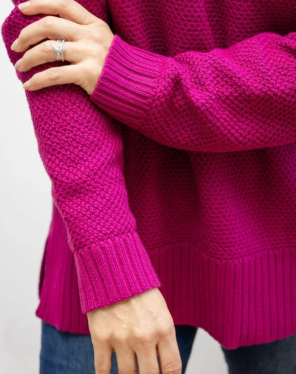 Maple Knit Collection - Plum - womens jumper