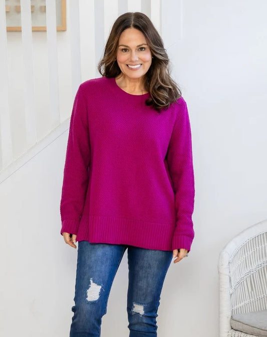 Maple Knit Collection - Plum - womens jumper